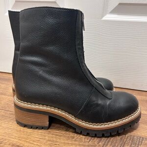 Black Leather Ankle Boots